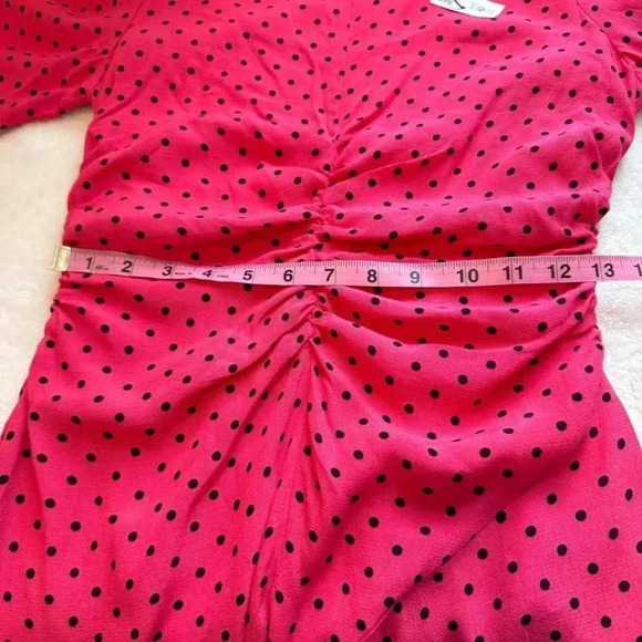 Zara‎ Pink Polka Dot Asymmetrical Dress size M - Picture 9 of 11